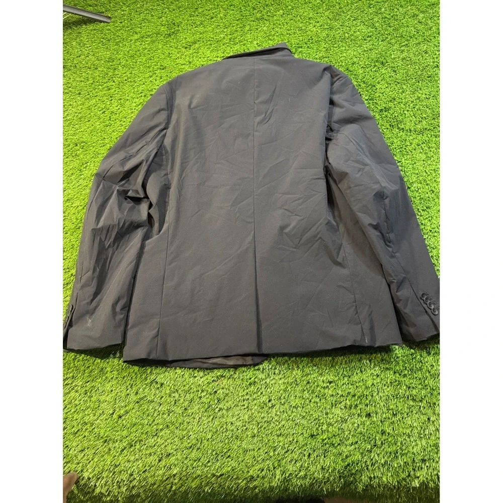 Banana Republic Mens 44R Performance Blazer Tailored Fit Black‎